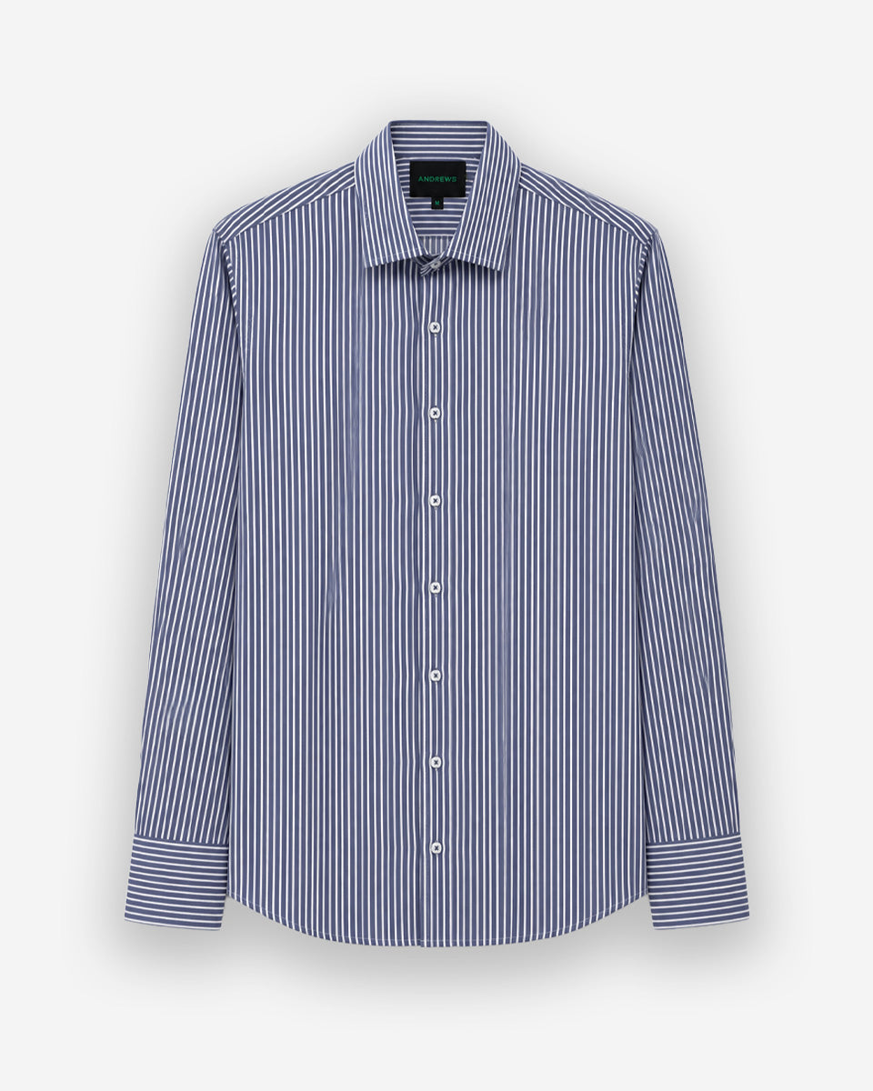 Camisa Casual para Hombre Azul a Rayas - Portofino Collection