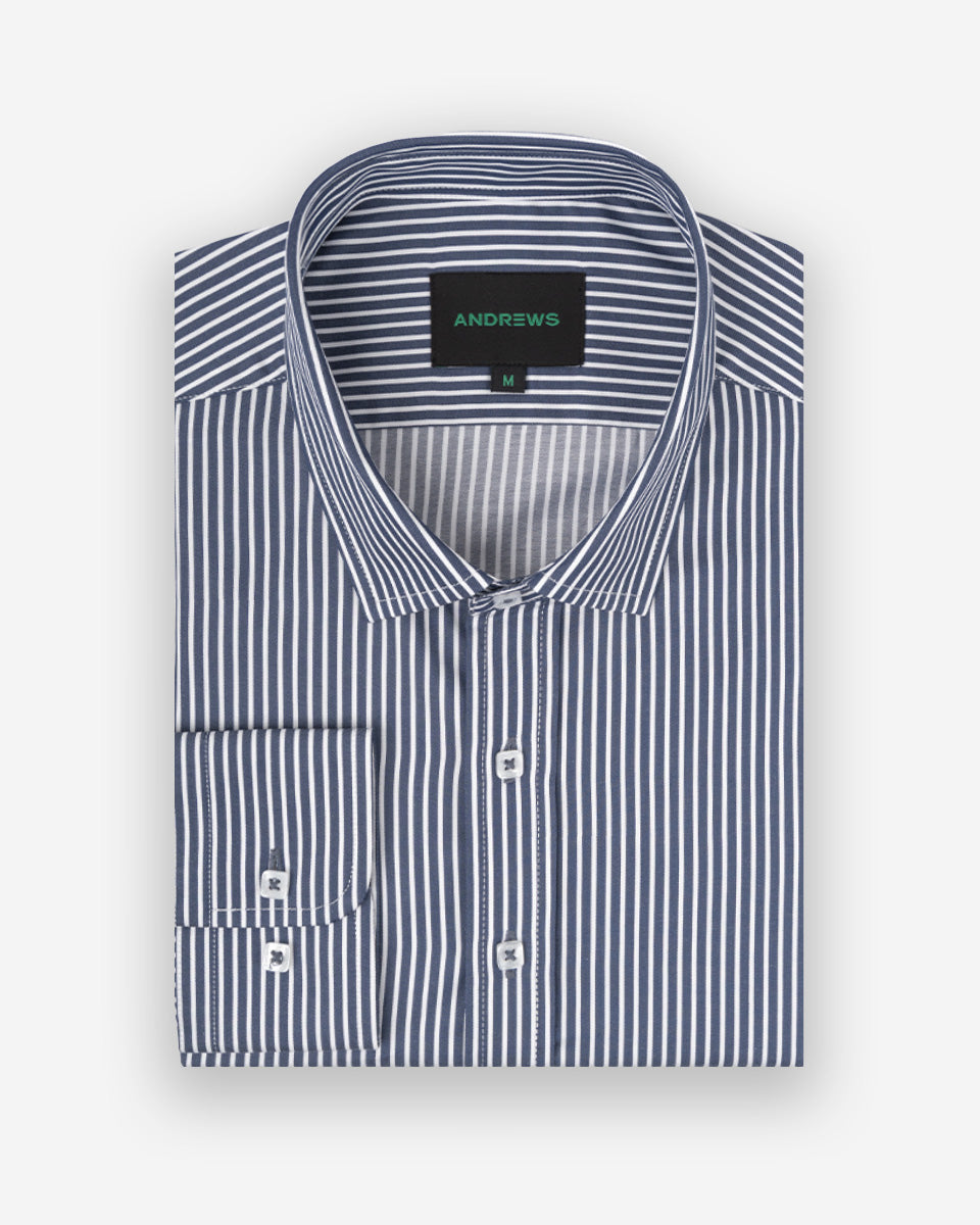 Camisa Casual para Hombre Azul a Rayas - Portofino Collection