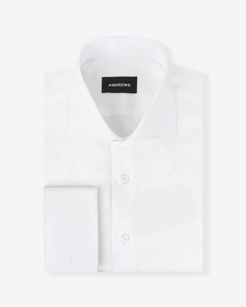 Camisa de Vestir Blanca para Hombre con Puño Gemelo