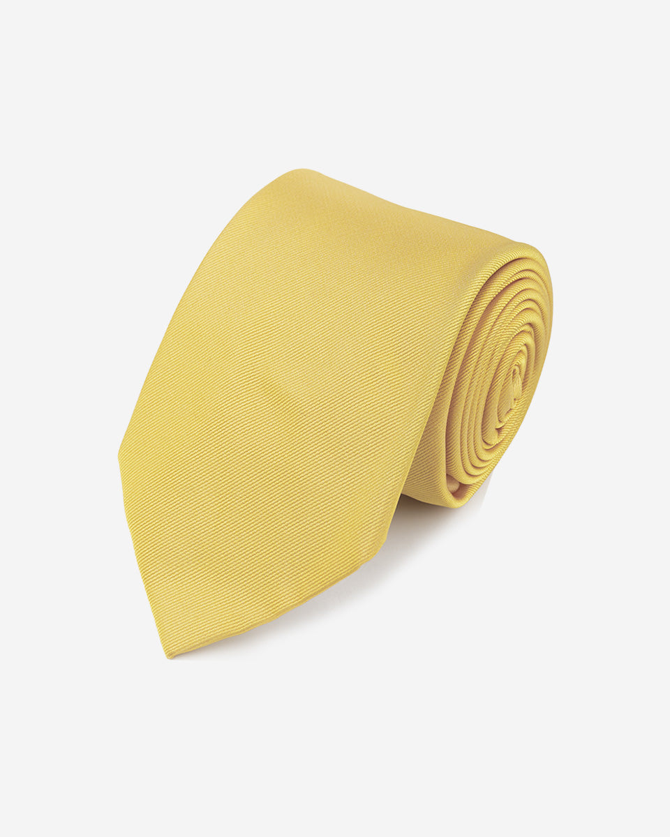 Corbata Color Maíz Sólido