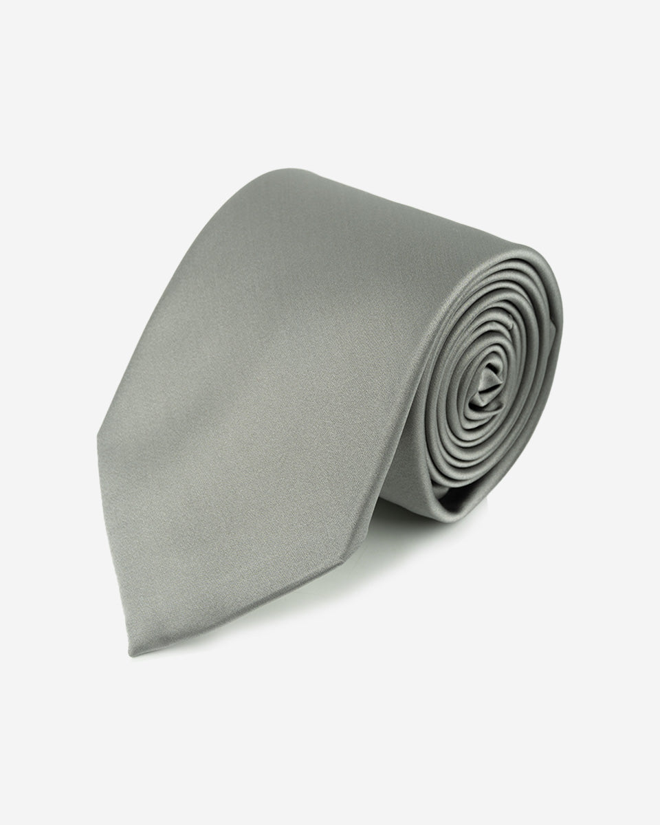 Corbata Color Gris Claro Sólido
