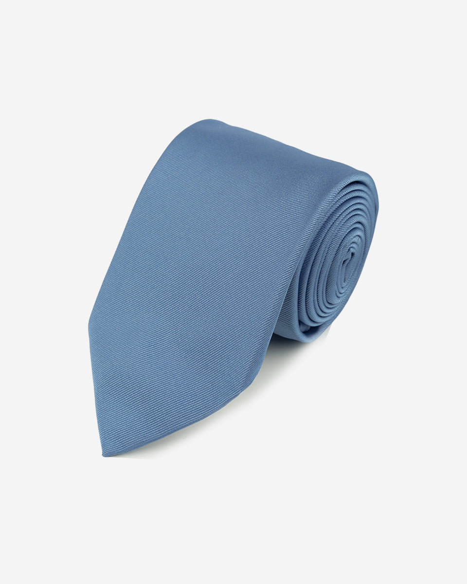 Corbata Color Azul Medio Sólido