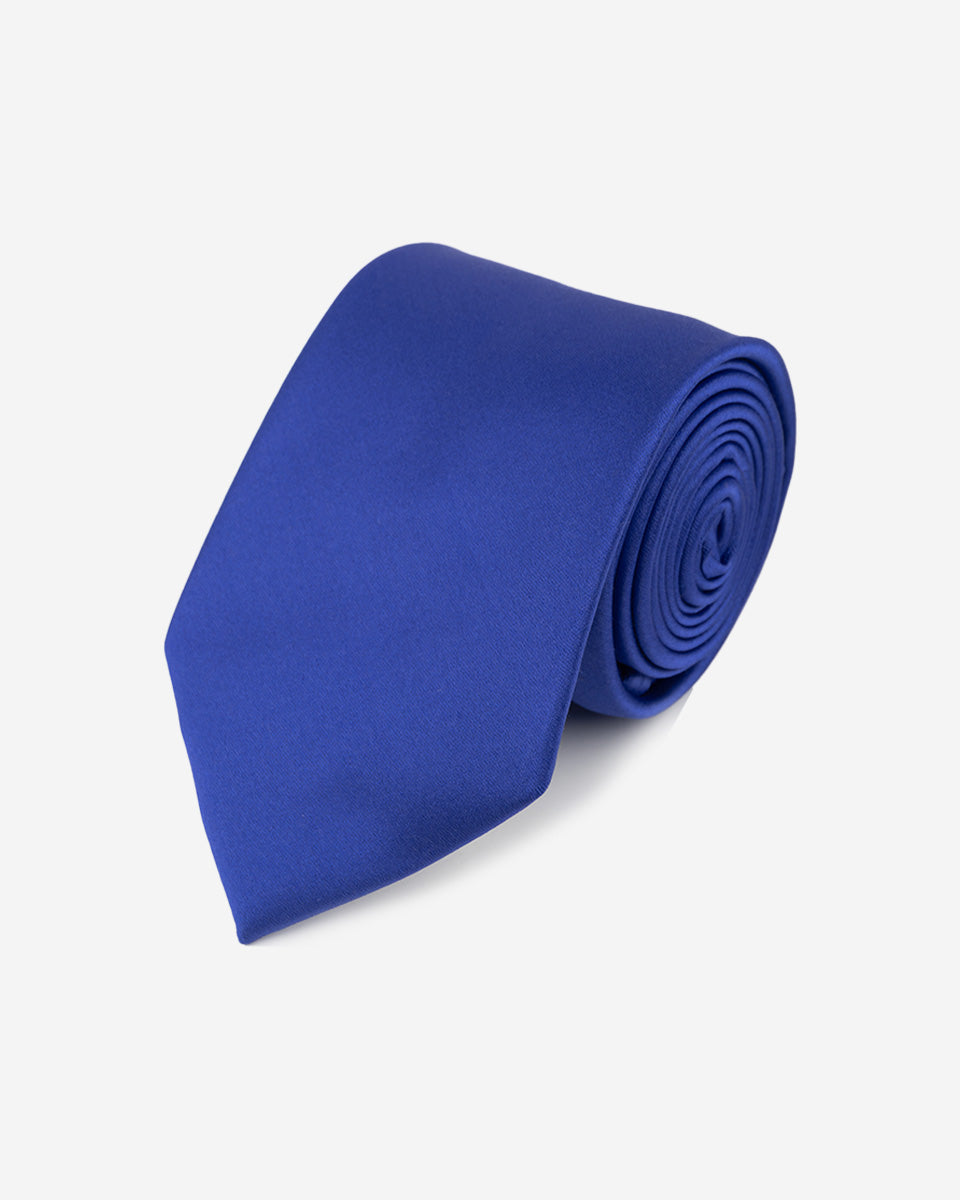 Corbata Color Azul Eléctrico Sólido