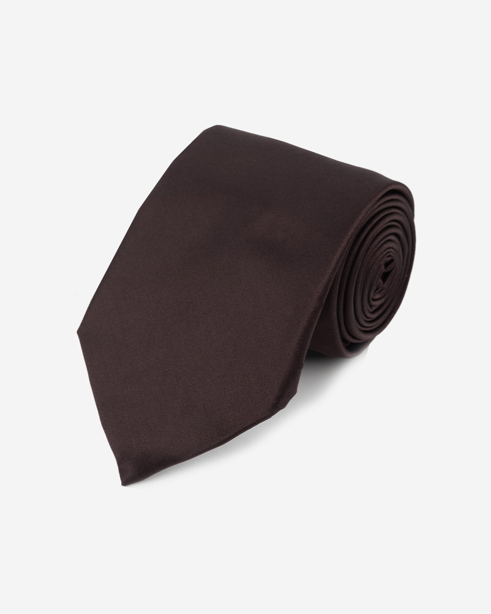 Corbata Color Ciruela Oscuro Sólido