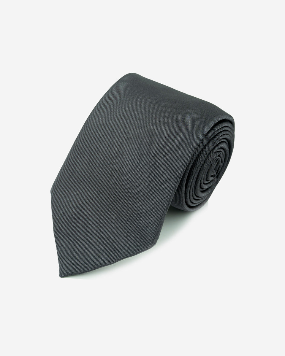 Corbata Color Gris Grafito Sólido