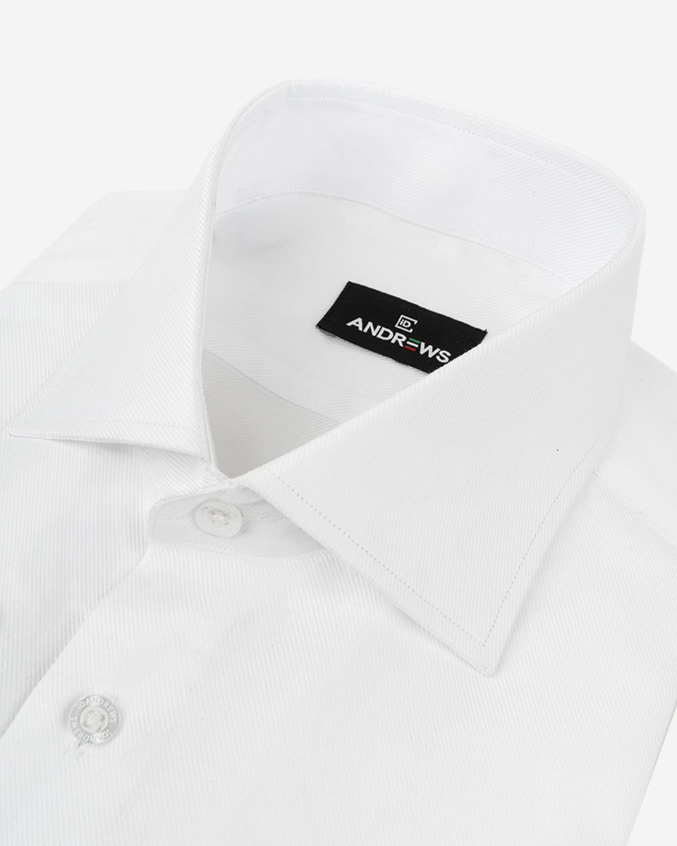 Camisa de Vestir Dobby para Hombre - Cuello Italiano con Puño Gemelo