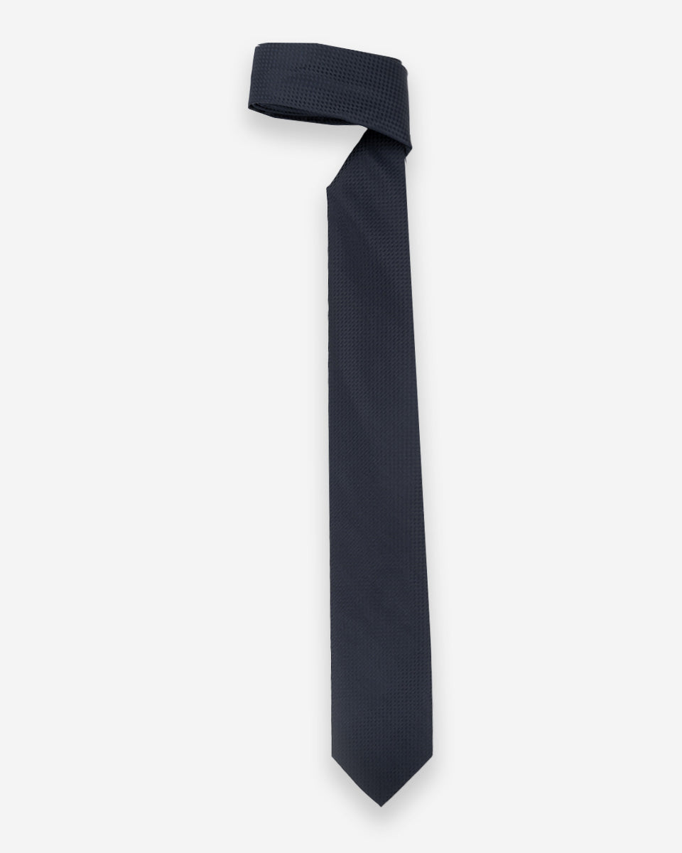 Corbata Color Azul con Diseño de Micro Rombos a Tono