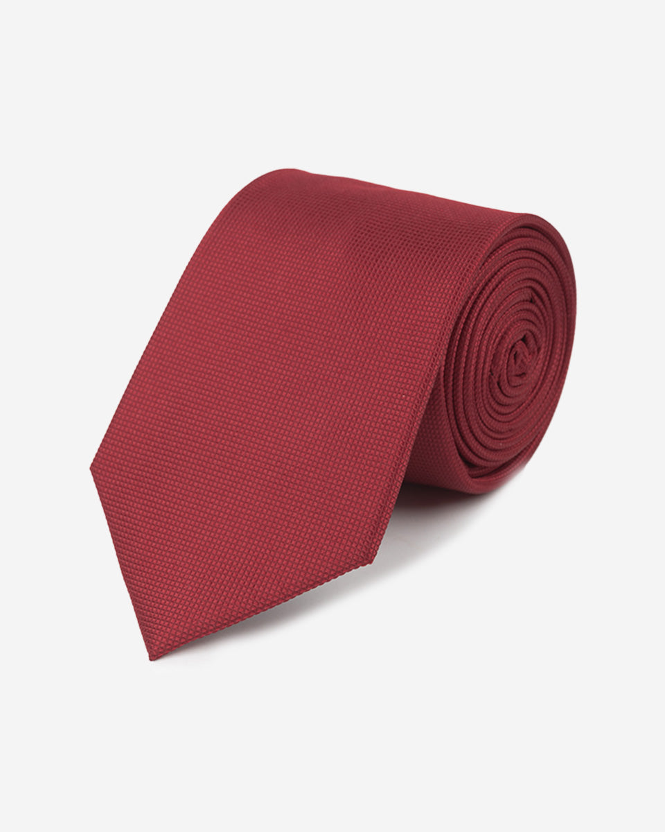 Corbata Color Rojo con Micro Detalles