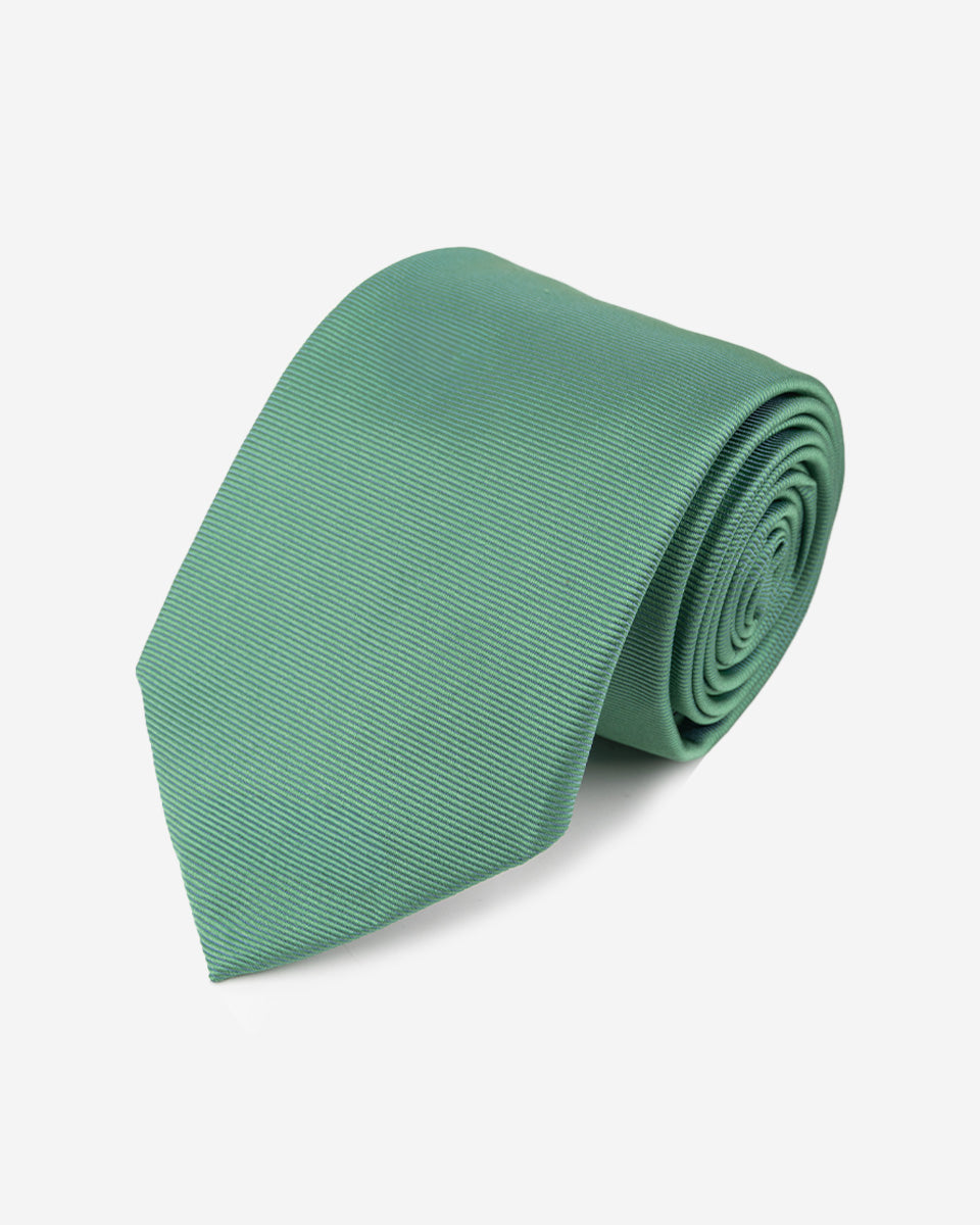 Corbata Color Verde Esmeralda con Finas Líneas