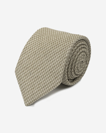 Corbata Color Beige con Micro Diseño