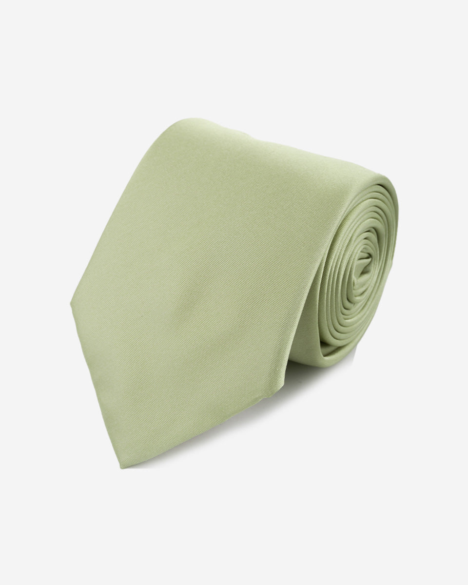 Corbata Color Verde Pistacho Sólido