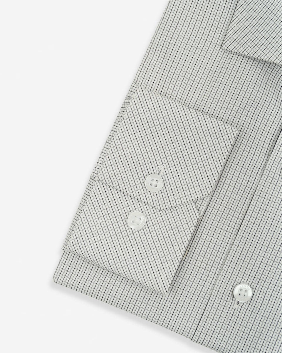 Twill Dress Shirt - Italian Collar, Double Cuff, Regular Fit, White