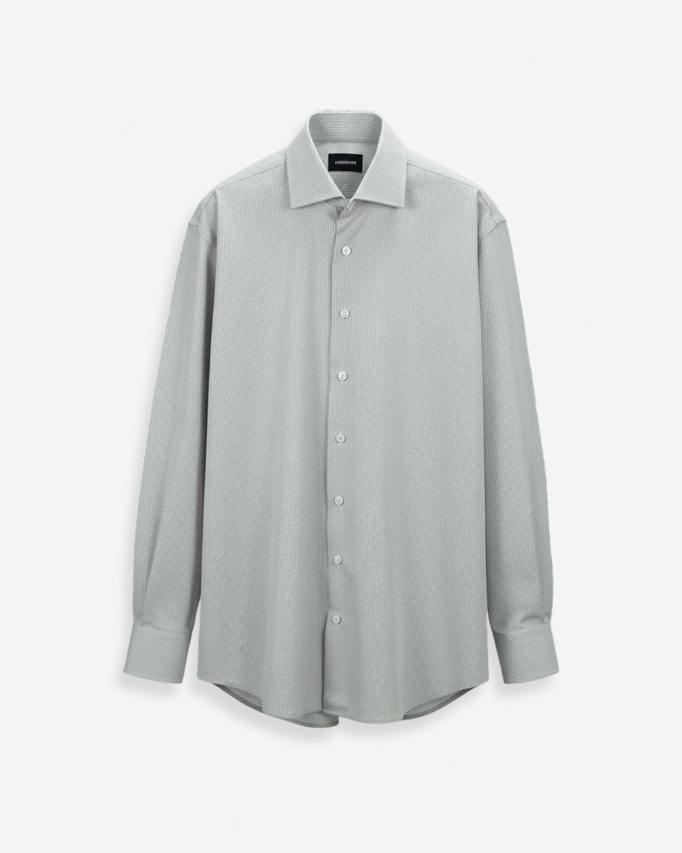 Twill Dress Shirt - Italian Collar, Double Cuff, Regular Fit, White