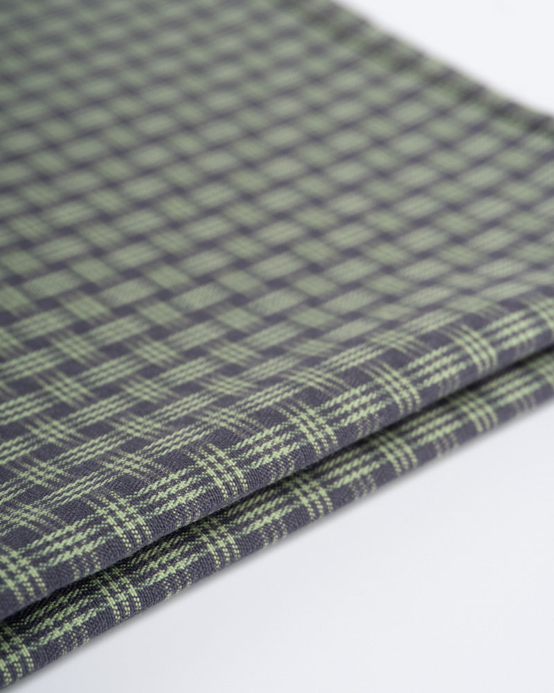 Pañuelo de Algodón - Color Verde con Diseño a Cuadros