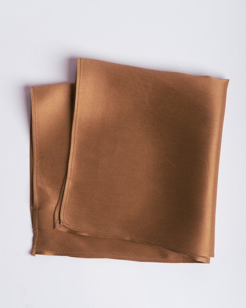 Silk Scarf - Dark Camel
