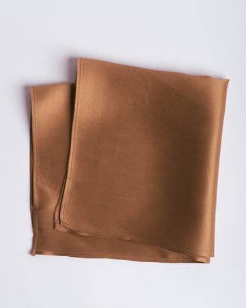 Pañuelo de Seda - Camel Oscuro