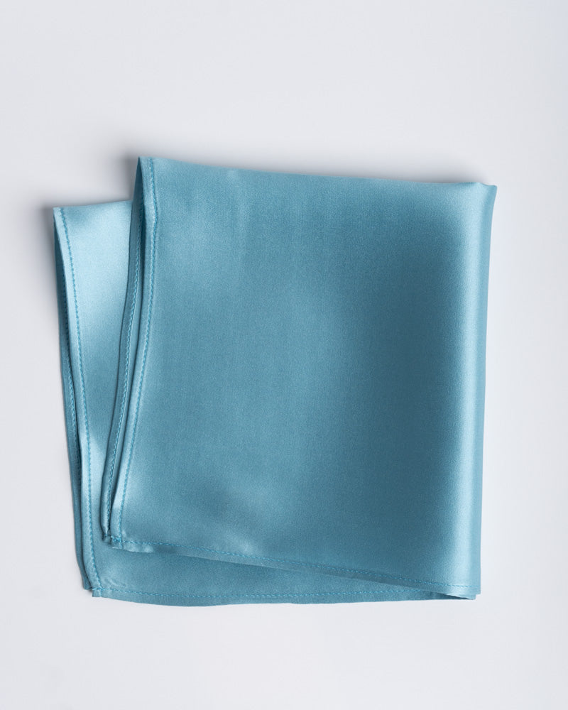 Silk Scarf - Light Blue