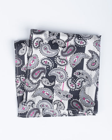 Pañuelo de Seda - Gris con Diseño