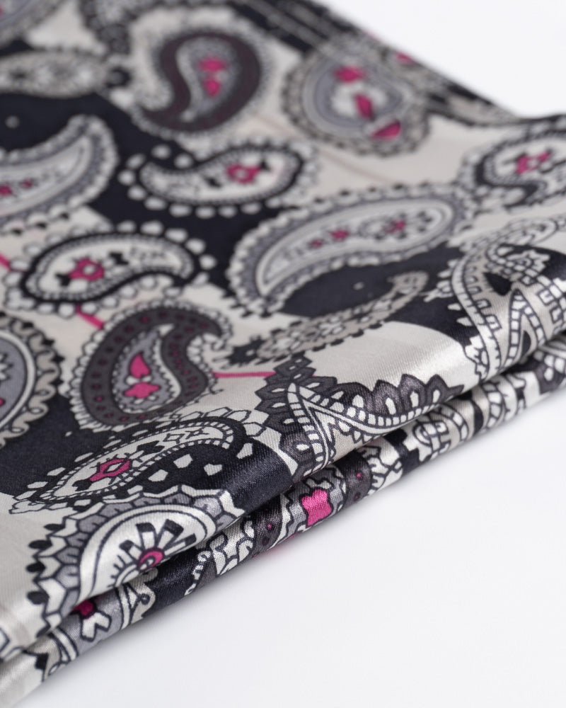 Pañuelo de Seda - Gris con Diseño