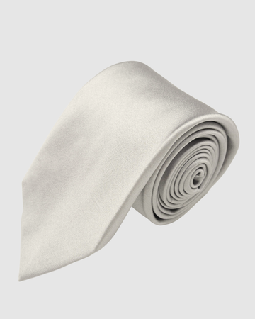 CORBATA COLOR PLATEADO OSCURO