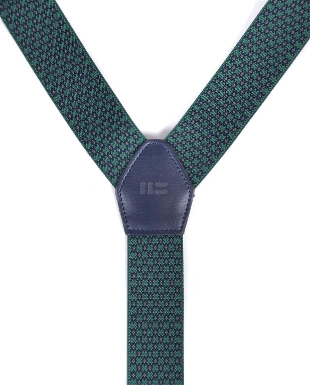 Tirantes Verde Oscuro con Diseño Micro-Geométrico