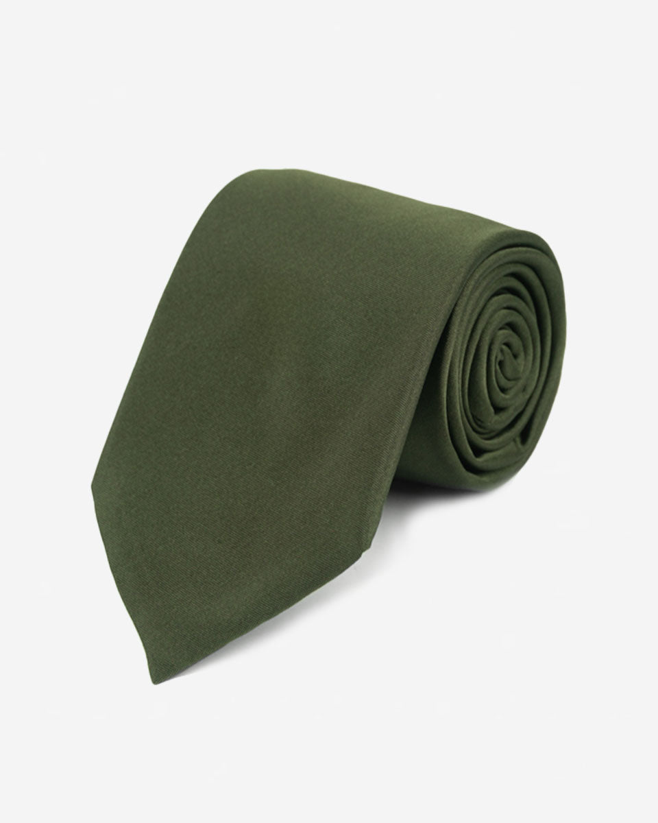Corbata Color Verde Militar