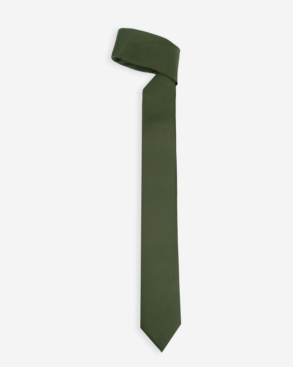 Corbata Color Verde Militar
