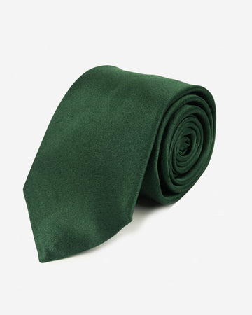 Corbata Color Verde Hoja