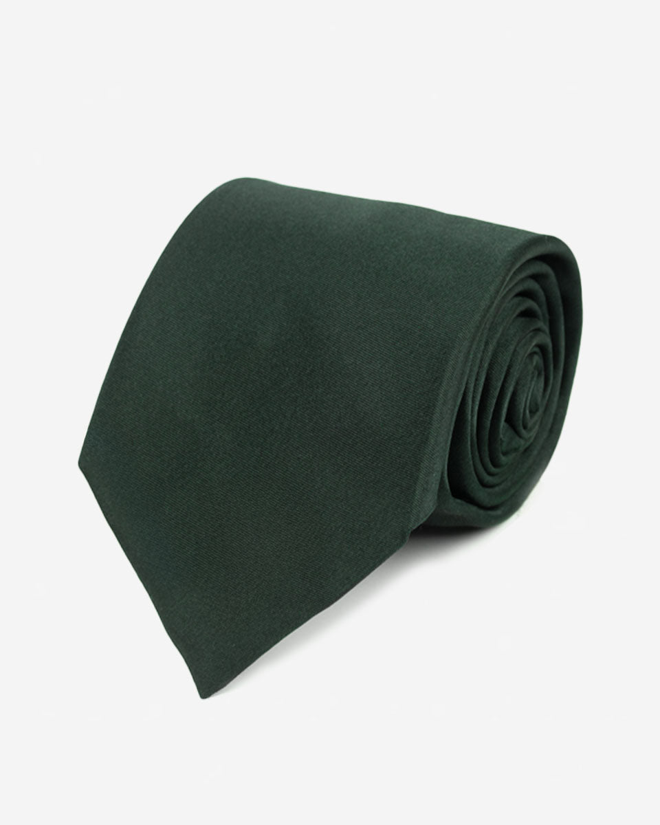 Corbata Color Verde Oscuro