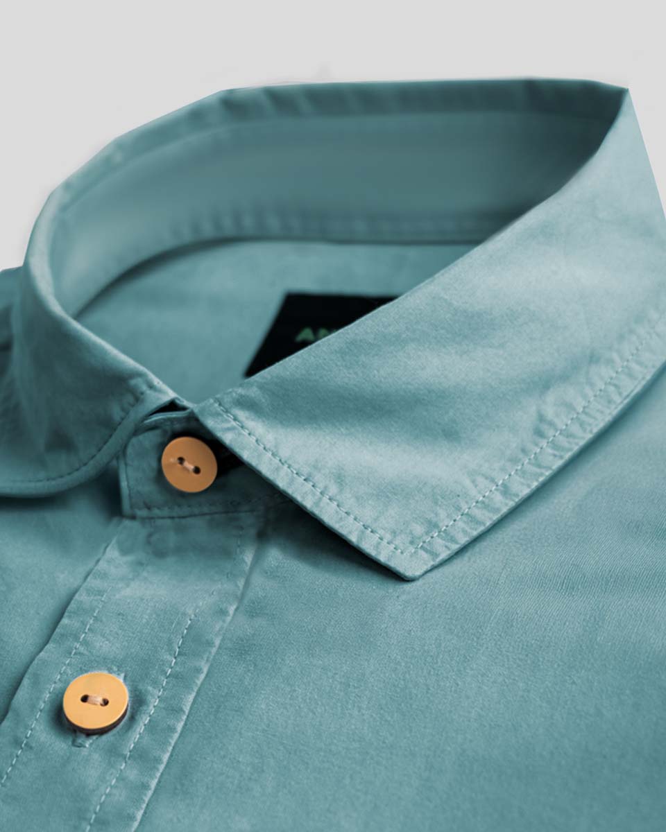 Camisa Casual Garment Dye - Acero