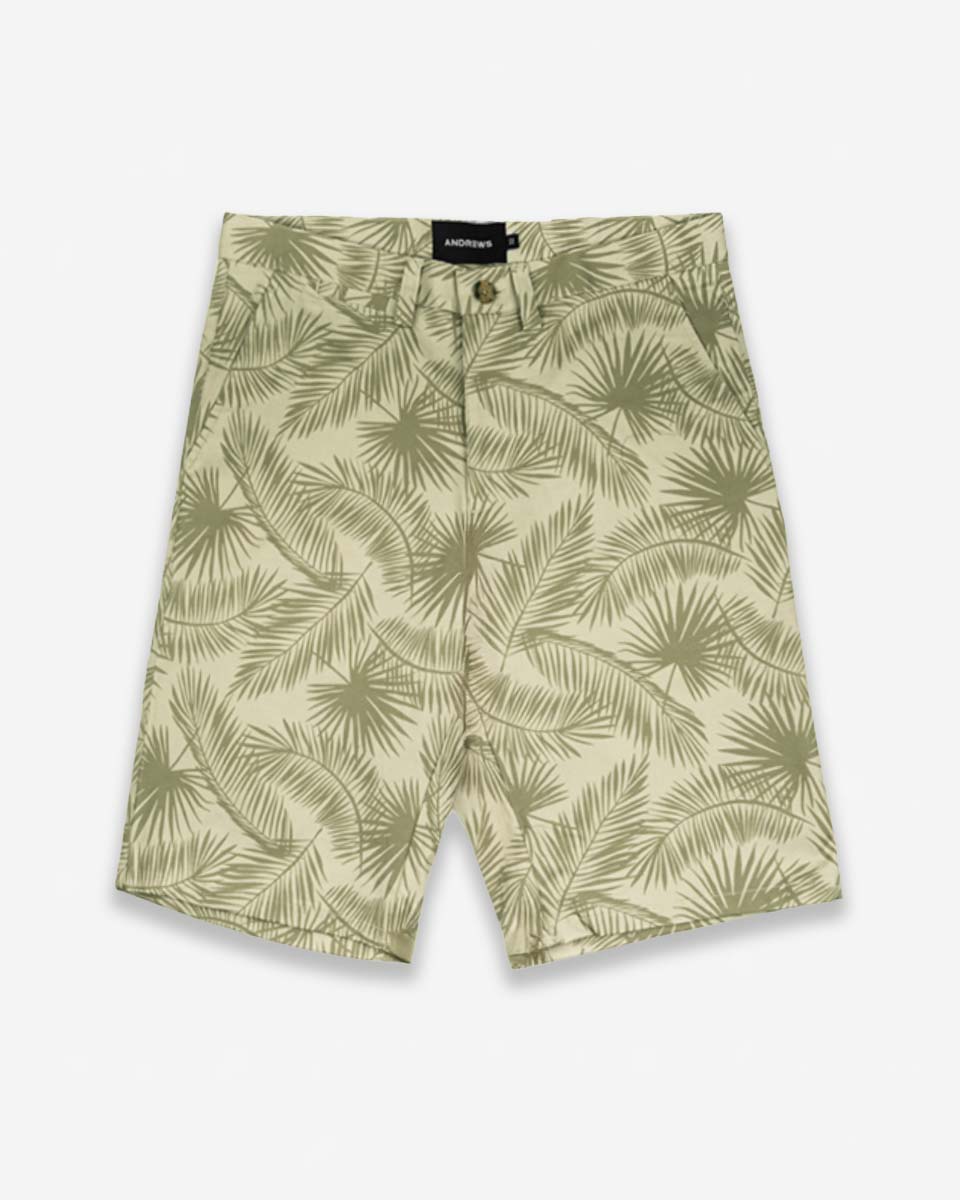 Bermuda Casual de Algodón Estampado color Beige