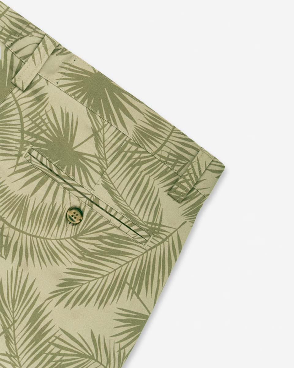 Bermuda Casual de Algodón Estampado color Beige