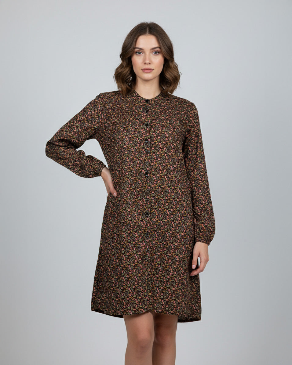 Blusón Evelyn con Estampado Floral y Botones Delanteros para mujer