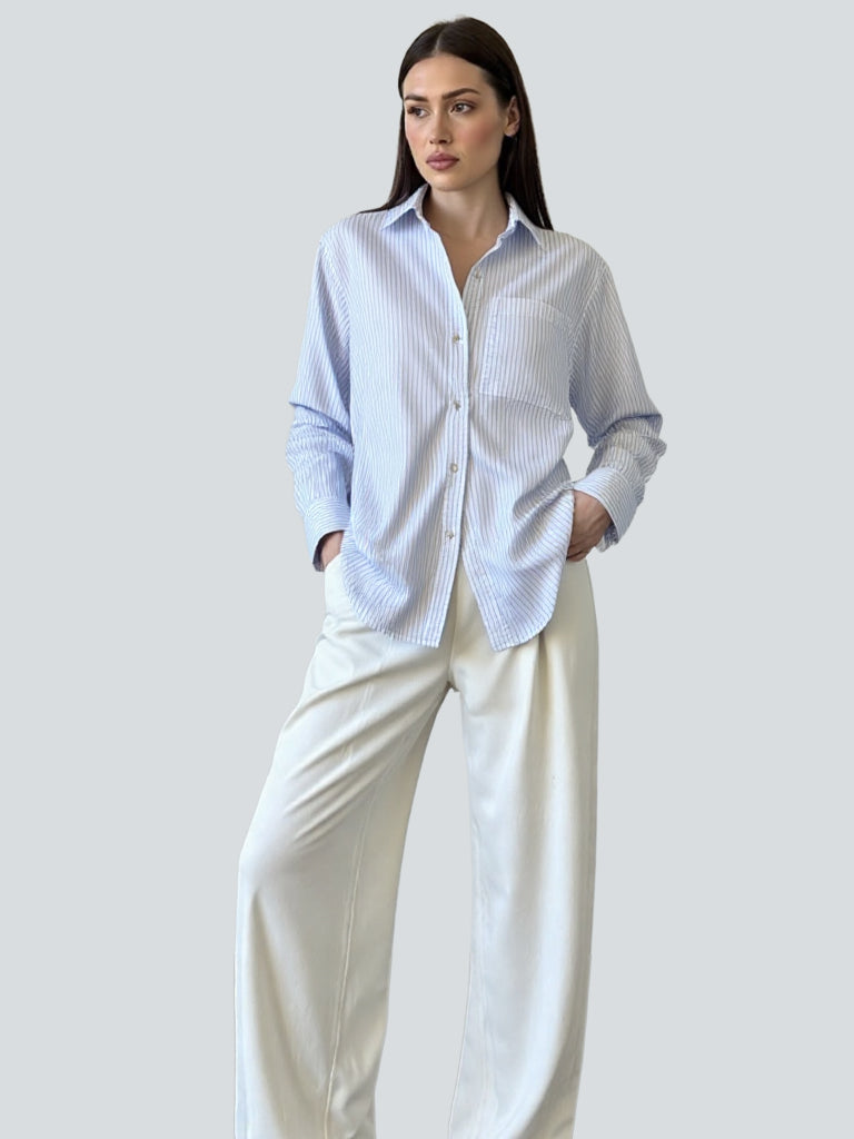 blusas mujer blanca con rayas