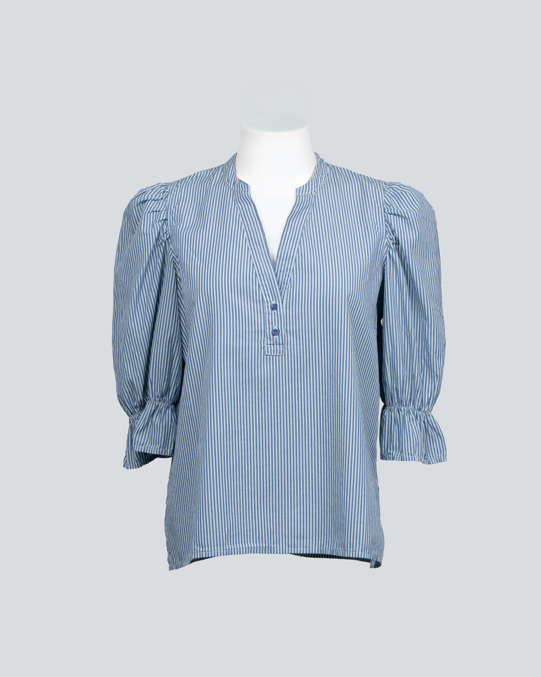 blusas mujer celeste a rayas