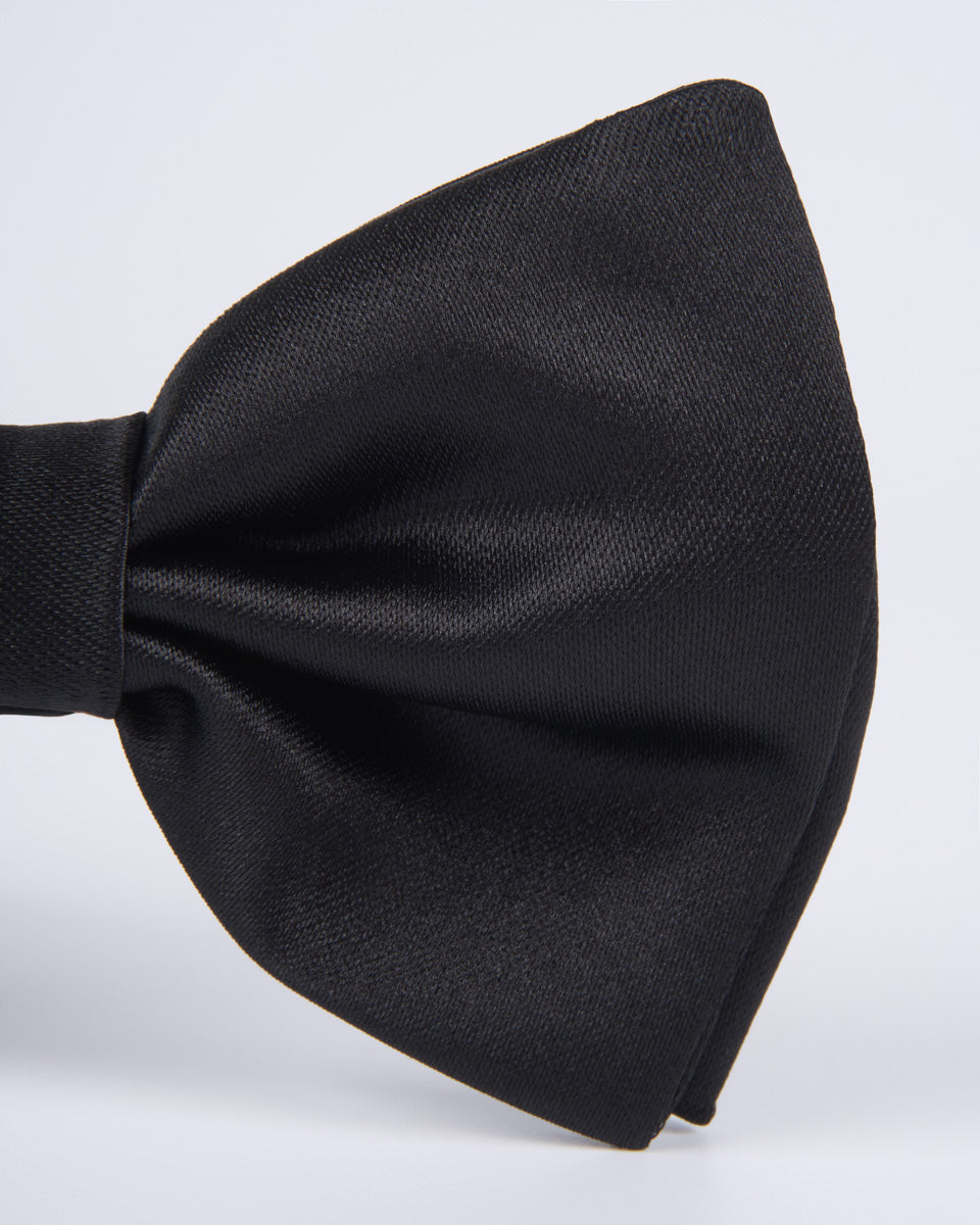 Pajarita Satinada-Negro