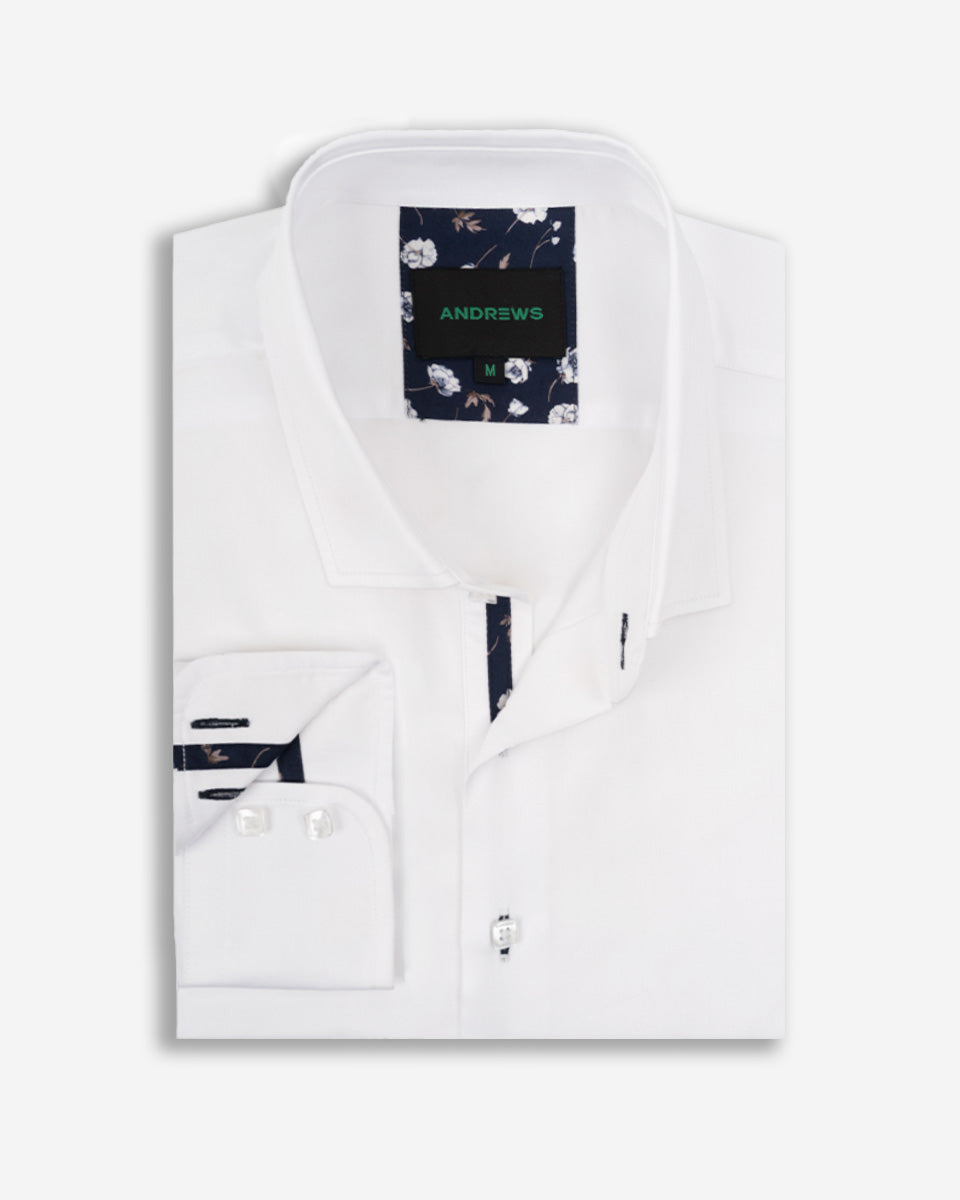 Camisa Casual para Hombre Blanco - Colección Firenze