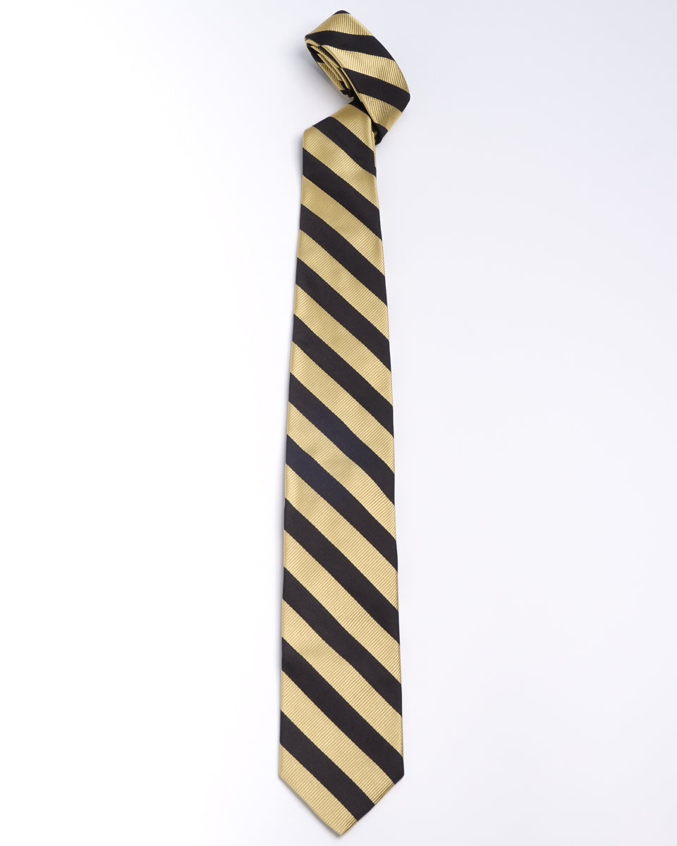 Corbata Pari Pari Negro Dorado