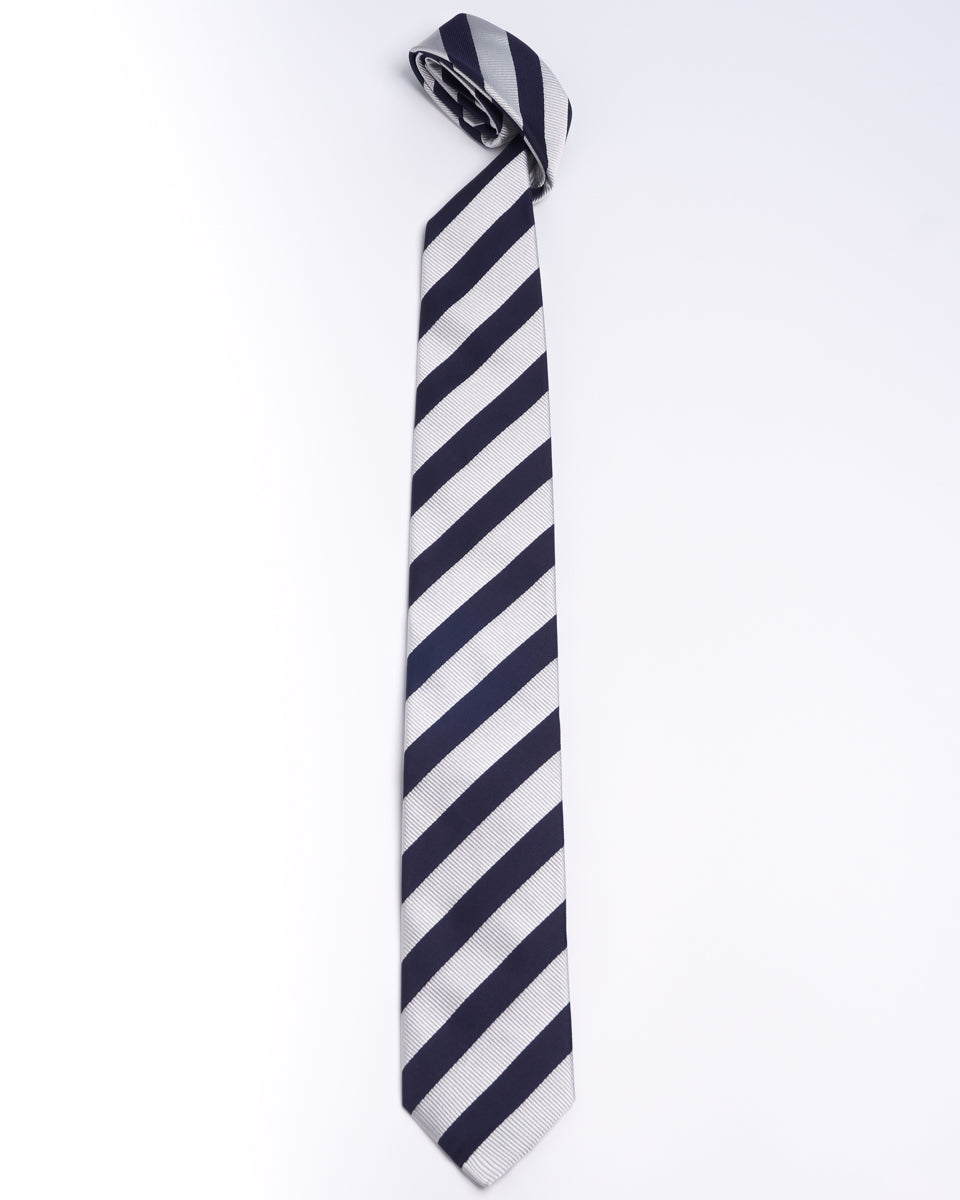 Corbata Pari Pari Gris Azul