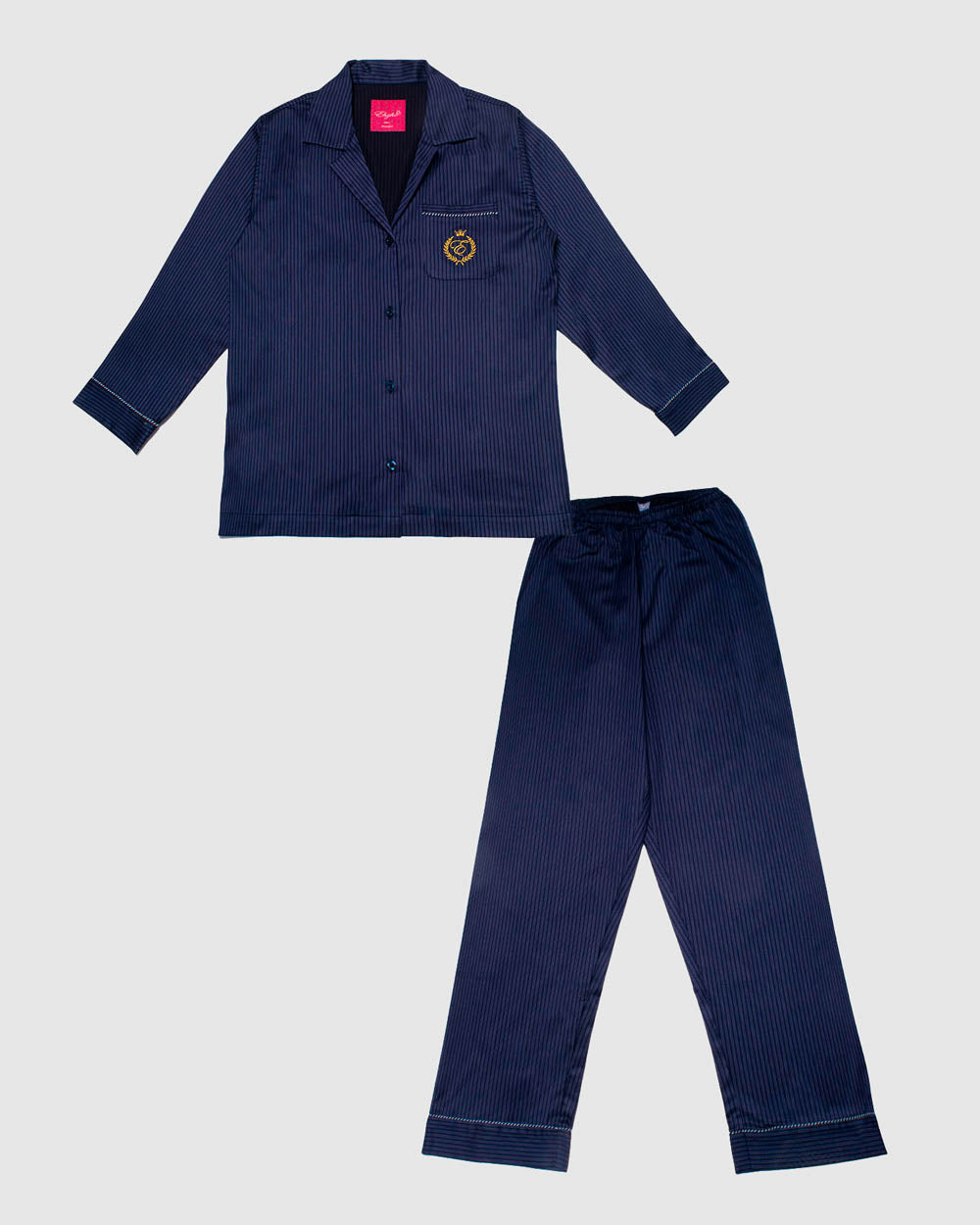 pijamas para mujer azul a rayas