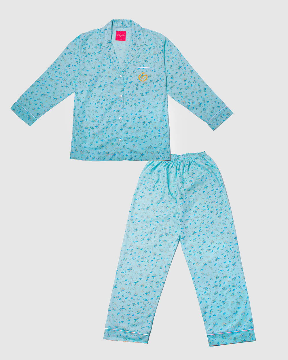 pijamas para mujer verde agua flores