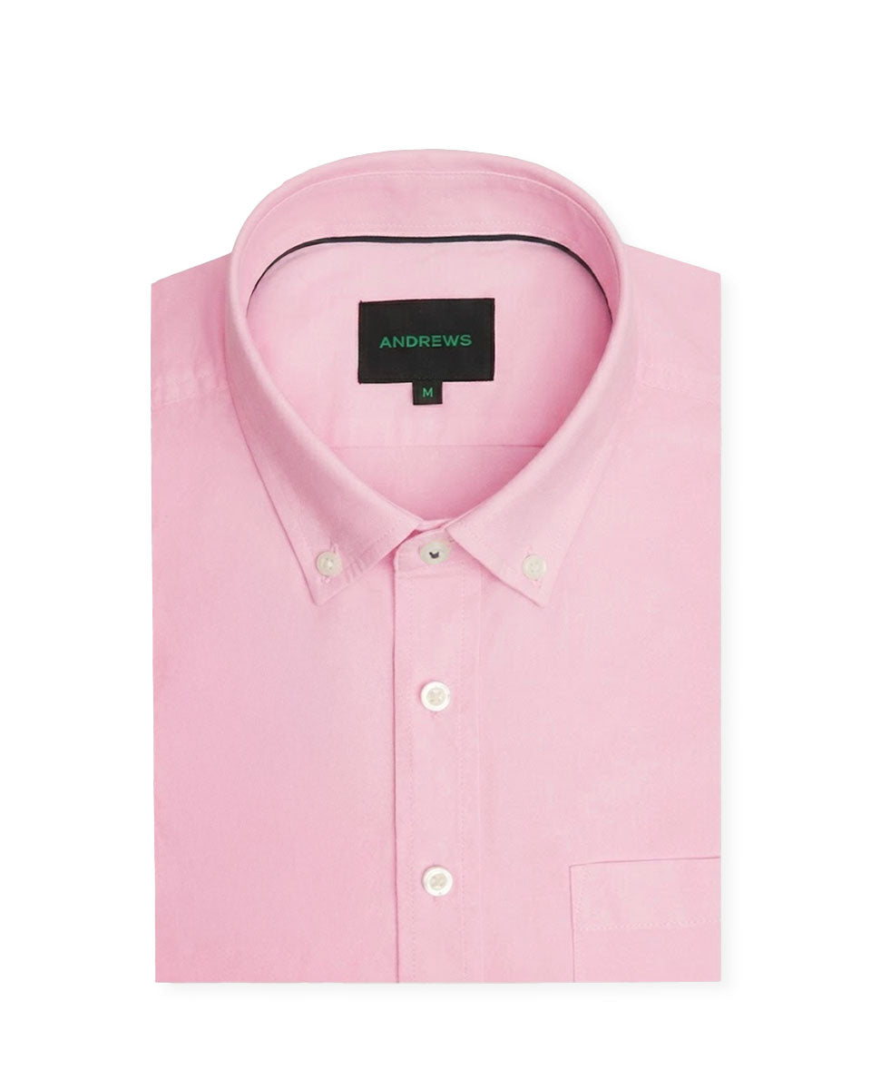 Camisa Casual Manga Corta color Rosado