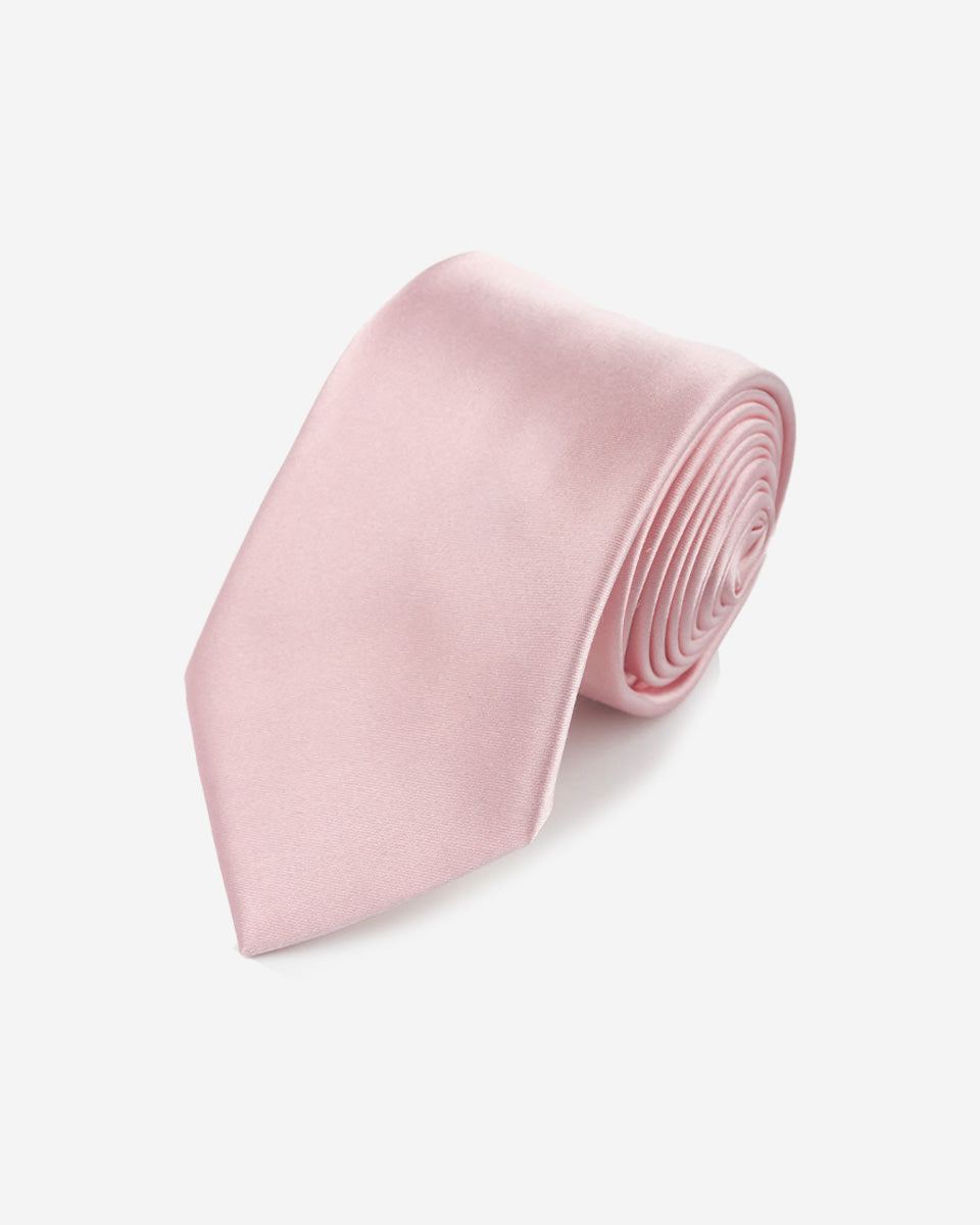 Corbata Color Rosado Bebé Sólido