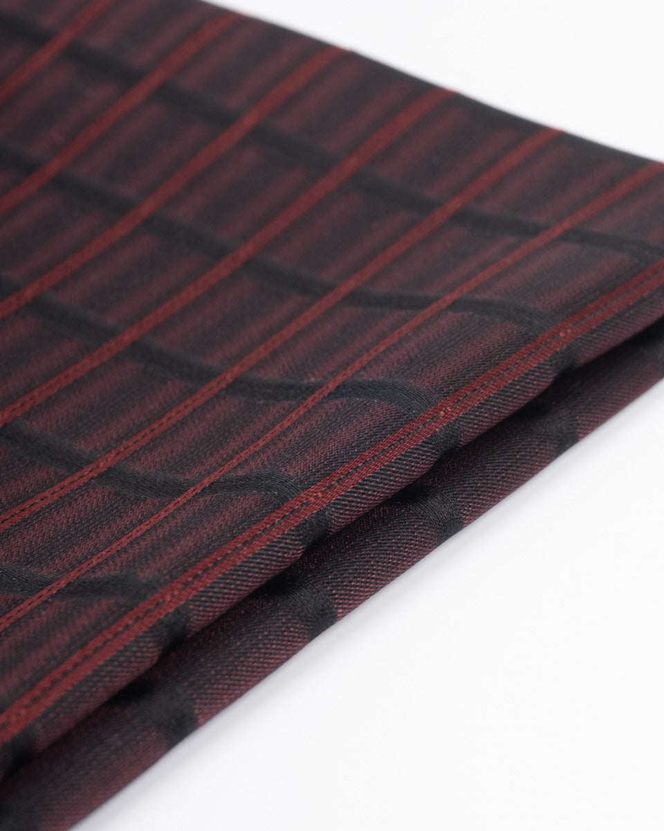 Pañuelo de Seda - Guinda a Rayas