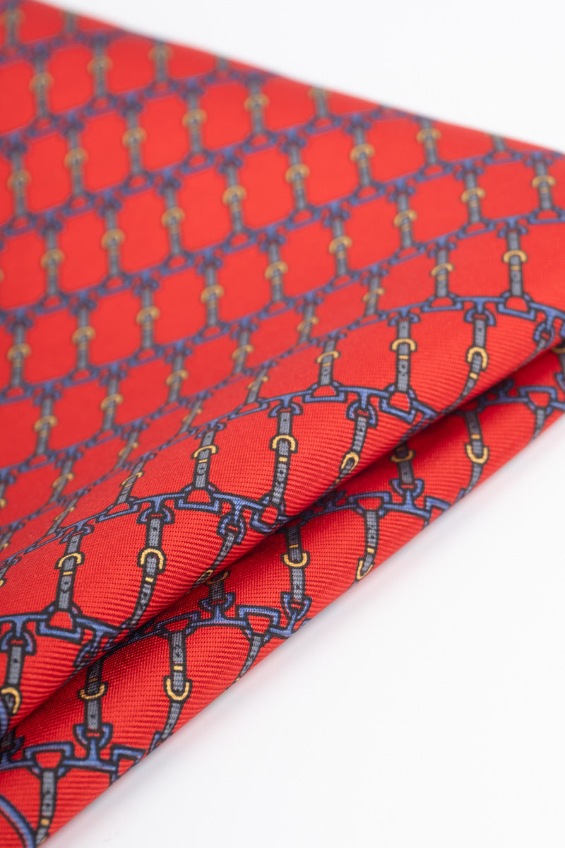 Pañuelo de Seda - Rojo con Detalles