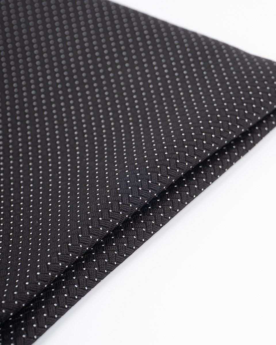 Pañuelo de Seda - Negro con Puntos Blancos