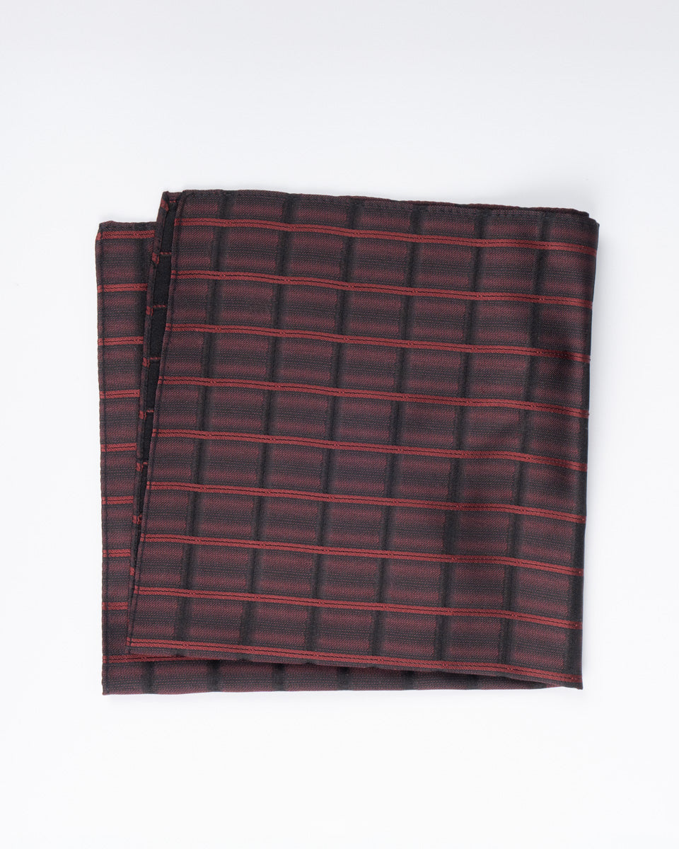 Silk Scarf - Burgundy Stripes